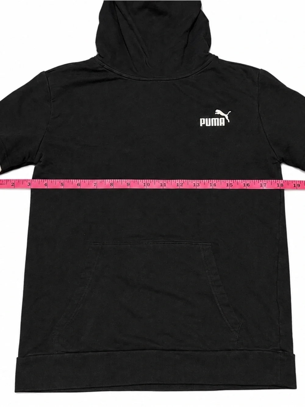 PUMA Black Cream Layered Graphic Sleeve Hoodie L 14/16